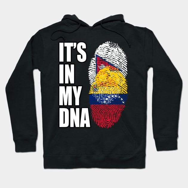 Venezuelan And Nepalese Mix DNA Flag Heritage Hoodie by Just Rep It!!